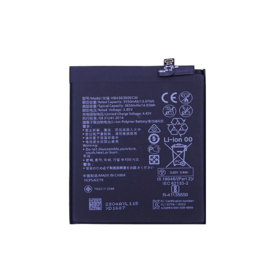 Battery HB436380ECW for Huawei P30 3650mAh